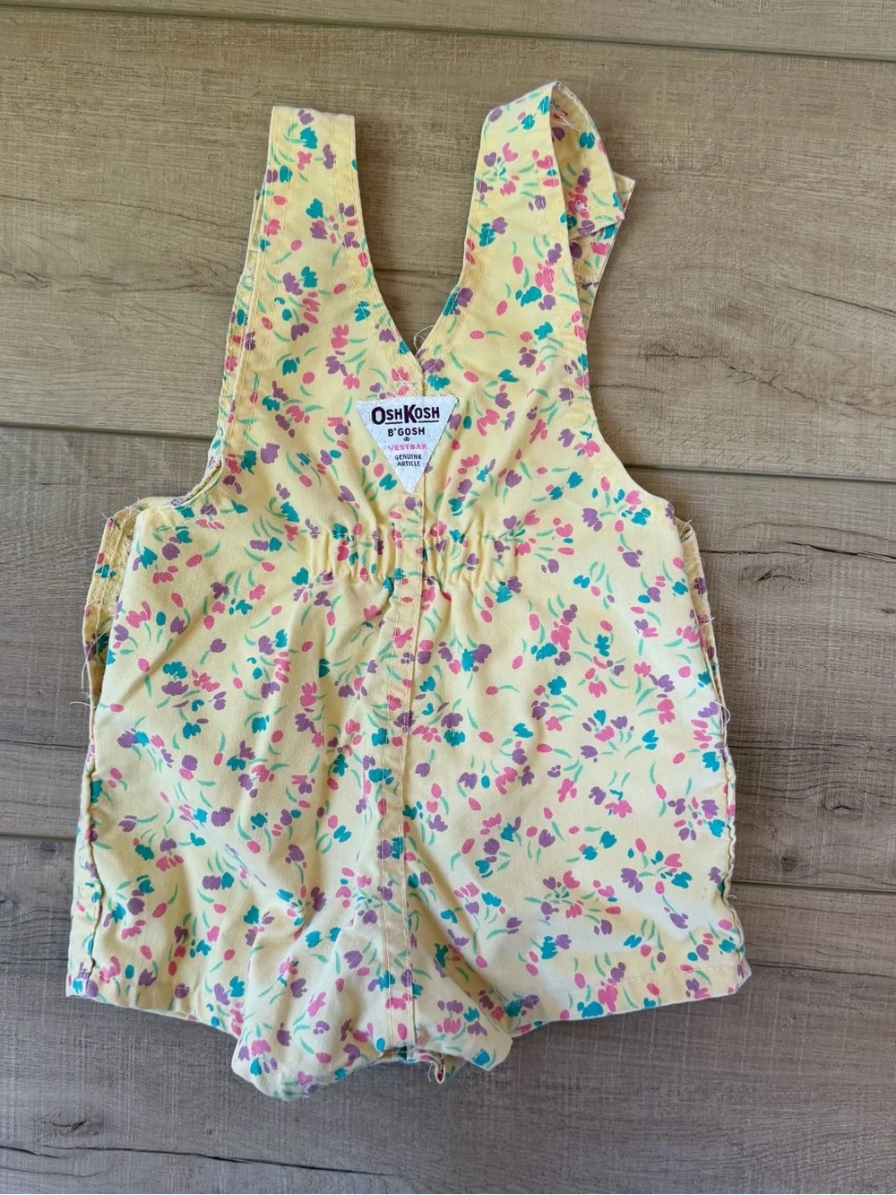 OshKosh B'gosh Yellow Floral Shortalls